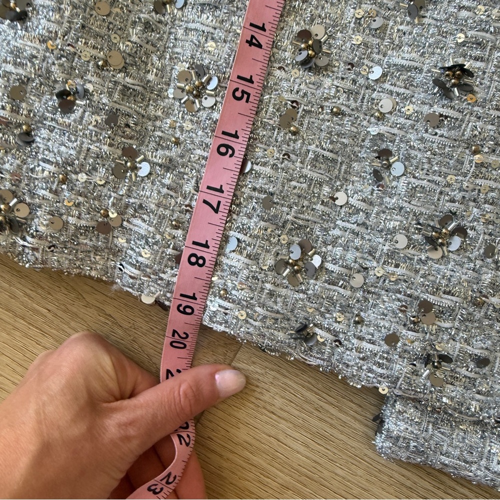 NWT Zara Silver Sequin Jacket ZW Collection - Picture 11 of 12
